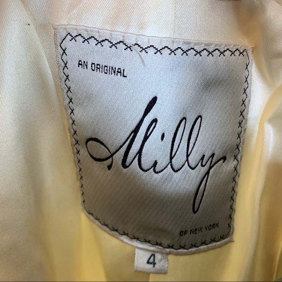 Milly Of New York Textured Lambswool Double Breasted Trench Coat Size 4 - Picture 10 of 12